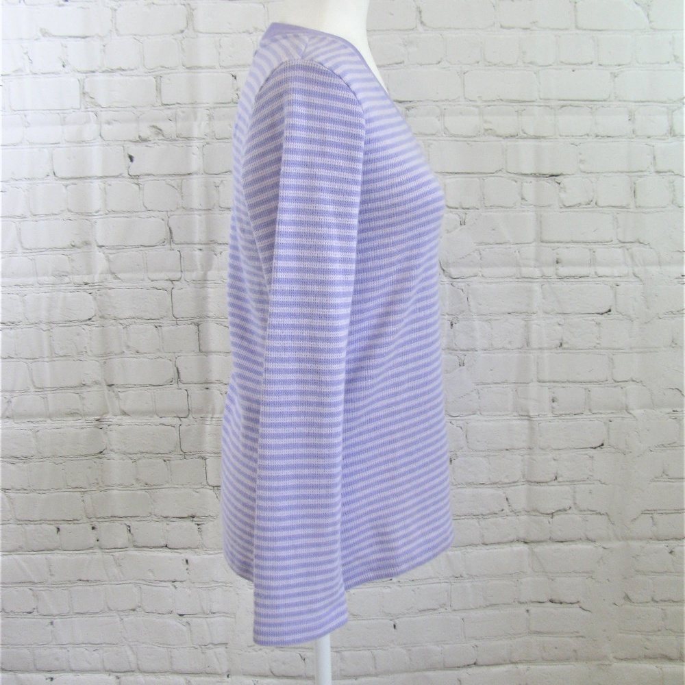 Oscar de La Renta striped Thermal top - Picture 3 of 6